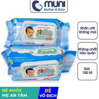 Khăn Ướt Không Mùi Baby Risco/Boniboni 100 Tờ Có Nắp Đậy, An Toàn Cho Bé Sơ Sinh - 8938506395073