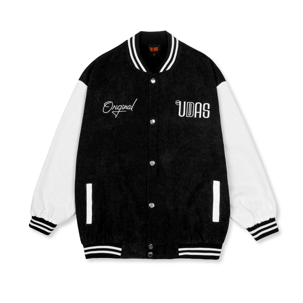 Áo Khoác Bomber Varsity Jacket UDAS ORIGINAL - Đen