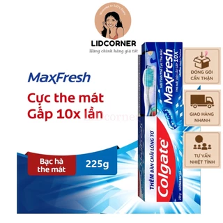 Kem đánh răng Colgate Maxfresh bạc hà 225G tặng bàn chải lông tơ