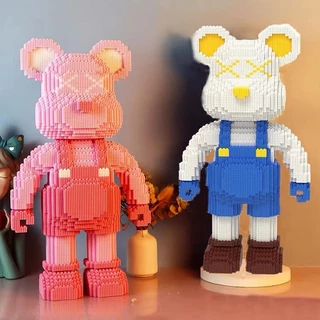 Bộ Đồ Chơi Xếp Hình Hình Chú Gấu Độc Đáo Mô hình đồ chơi lắp ráp gấu bearbrick size lớn