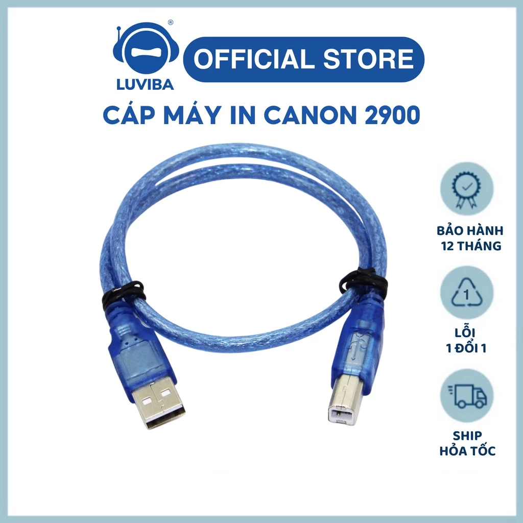 Cáp máy in bộ chia máy in dây cáp máy in canon 2900 usb 1.8m LUVIBA IN01