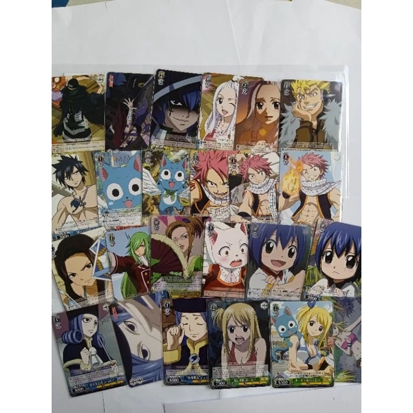 Card hiếm Fairy Tail. Hàng chính hãng Nhật. Natsu, Lucy, Erza, Jellal, Gray, Wendy, Juvia, Laxus, Mira...