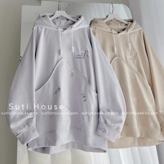 [ẢNH THẬT] Áo Hoodie ECKOK TÍM SỮA túi kiểu form rộng Unisex Nam Nữ - Suti House