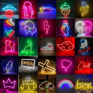 Đèn Led Neon Hình Dán Tường Cực Chill NEONCHILL97 Nhiều Màu Sắc Và Mẫu Chọn Lựa, Đèn Ngủ Theo Hình