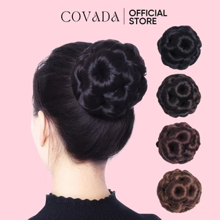 Búi tóc giả hoa COVADA trung niên đẹp cao cấp TG33