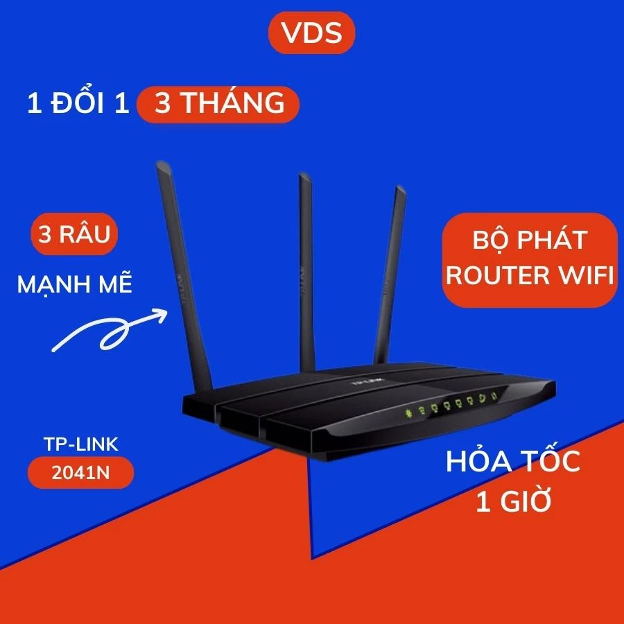 Bộ phát wifi TP-Link 3 râu xuyên tường router modem wifi 450Mbps WR2041N giá rẻ đã qua sử dụng