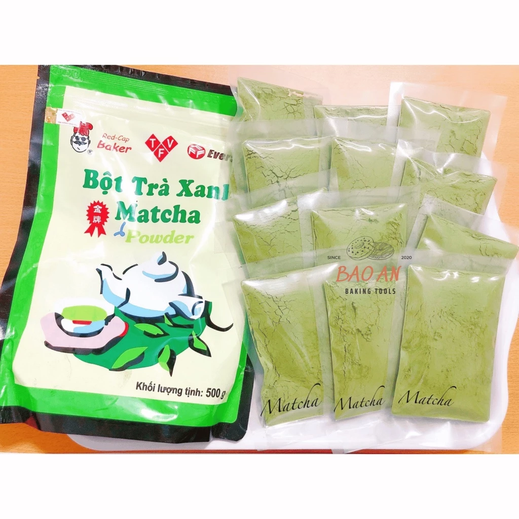 Bột trà xanh matcha Red Cap gói nhỏ 20gram 50 gram