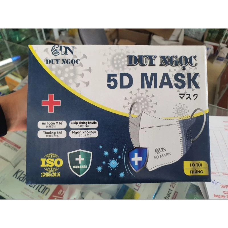 Combo 100 chiếc khẩu trang 5D Duy Ngọc