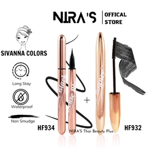 Combo Mascara Sivanna Colors  Dense Bouncy và Kẻ mắt Eyeliner Dense Black Thái Lan