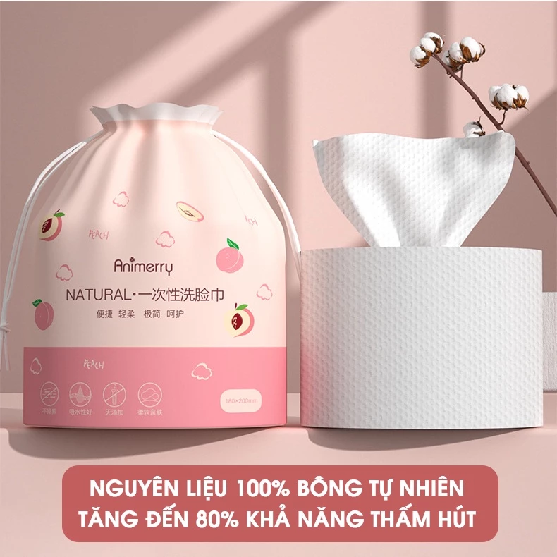 Khăn Mặt Dùng 1 Lần Đa Năng Animerry Lau Khô, Lau Ướt, Giấy Lau Mặt Dùng Một Lần 88350 Home Store 68