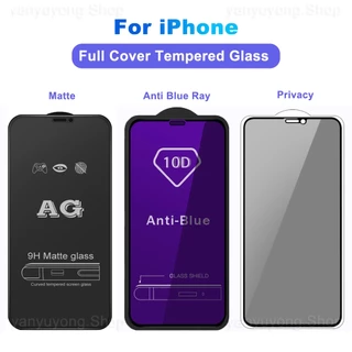 Kính Cường Lực Chống Ánh Sáng Xanh Cho iPhone 11 12 13 14 Pro Max / 13 12 mini / X XS Max XR 6 6S 7 8 14 Plus