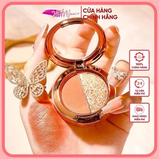 Bảng phấn mắt 2 màu nổi bật Lameila NO5121 Makeup Eyeshadow 2 ô nhũ lì nội địa Trung