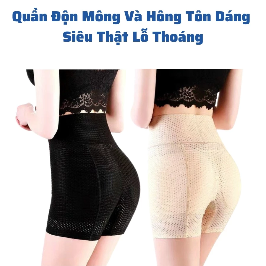 Quần Độn Mông Và Hông Tôn Dáng Siêu Thật Thiết Kế Cạp Cao Gen Bụng Thông Hơi Thoáng Mát