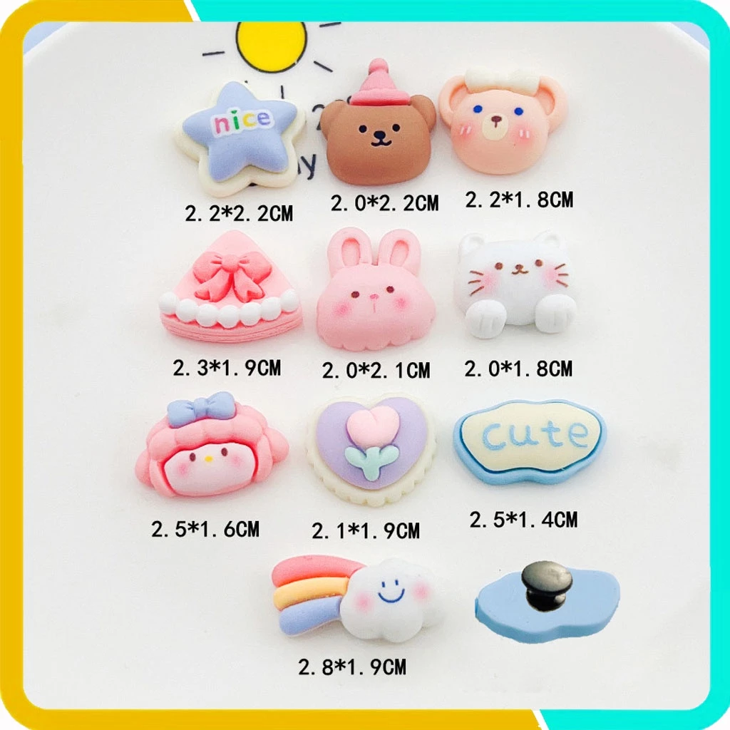 Phụ Kiện Jibbitz, Sticker, Charm  DIY Hình Ngôi Sao Xinh Xắn, Gắn Trang Trí Giày Dép Cross ST01