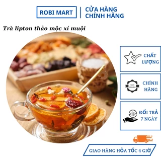 Set 10 gói trà lipton thảo mộc cam thảo xí muội robimart