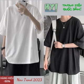 Áo thun tay lỡ phom rộng HELLOYOU HELLOYOU phông trơn nam nữ RP_01 tay lỡ oversize unisex top xu hương 2023