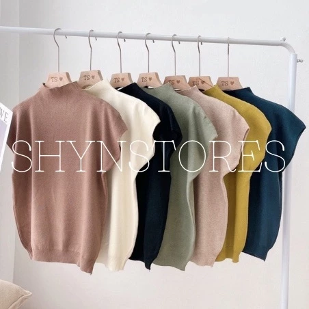 Shynstores Áo len nữ tay hến cổ tròn vải mềm mịn cao cấp nhiều màu