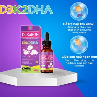 Vitamin D3K2 Dekabon 15ml - Bổ sung Vitamin, Canxi, DHA cho trẻ -Chính Hãng