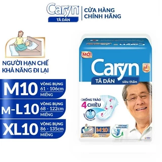 🏰HCM 🏰  Tã dán người lớn Caryn  dành cho người già M10+2 / L10 / XL10+2 / miếng lót bổ sung 20 miếng