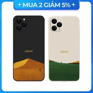 Ốp lưng cạnh vuông Iphone 7G/XR/11 Pro/12/14/14 Plus/....viền bảo vệ camera hình Island