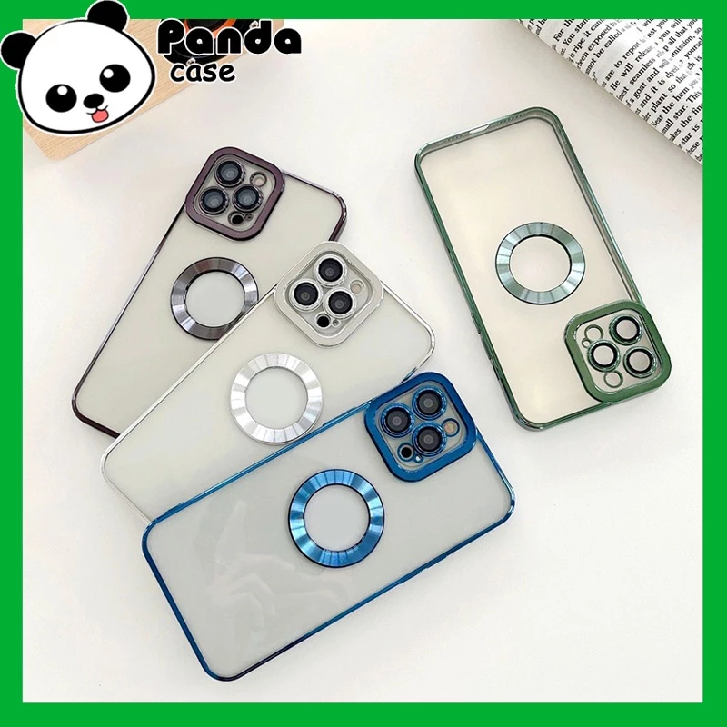 Ốp lưng iphone hở táo viền mạ ánh kim sang trọng cho ip x/xr/xs/11/12/13/14/pro/max/plus/promax - Pandacase
