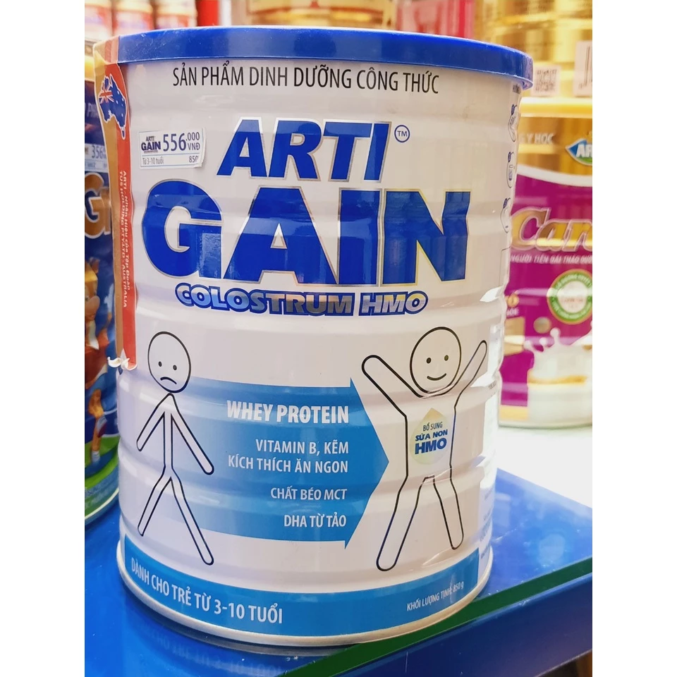 Sữa Bột Công Thức Tăng Trưởng ARTI GAIN COLOSTRUM HMO 3-10 TUỔI - 850G