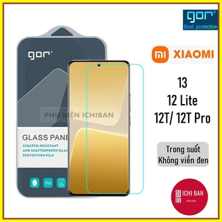 Kính Cường Lực Xiaomi 13, Xiaomi 13T/ 13T Pro, Xiaomi 12T/ 12T Pro, Xiaomi 12 Lite Trong Suốt 9H/ Vát 2.5D - Hãng Gor