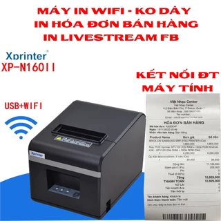 Máy in WIFI KO DÂY in hóa đơn bán hàng - bình luận livestream FB khổ giấy K80 qua điện thoại laptop