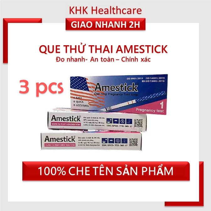 Combo 3 que thử thai chính hãng cho kết quả chính xác nhanh chóng AMESTICK