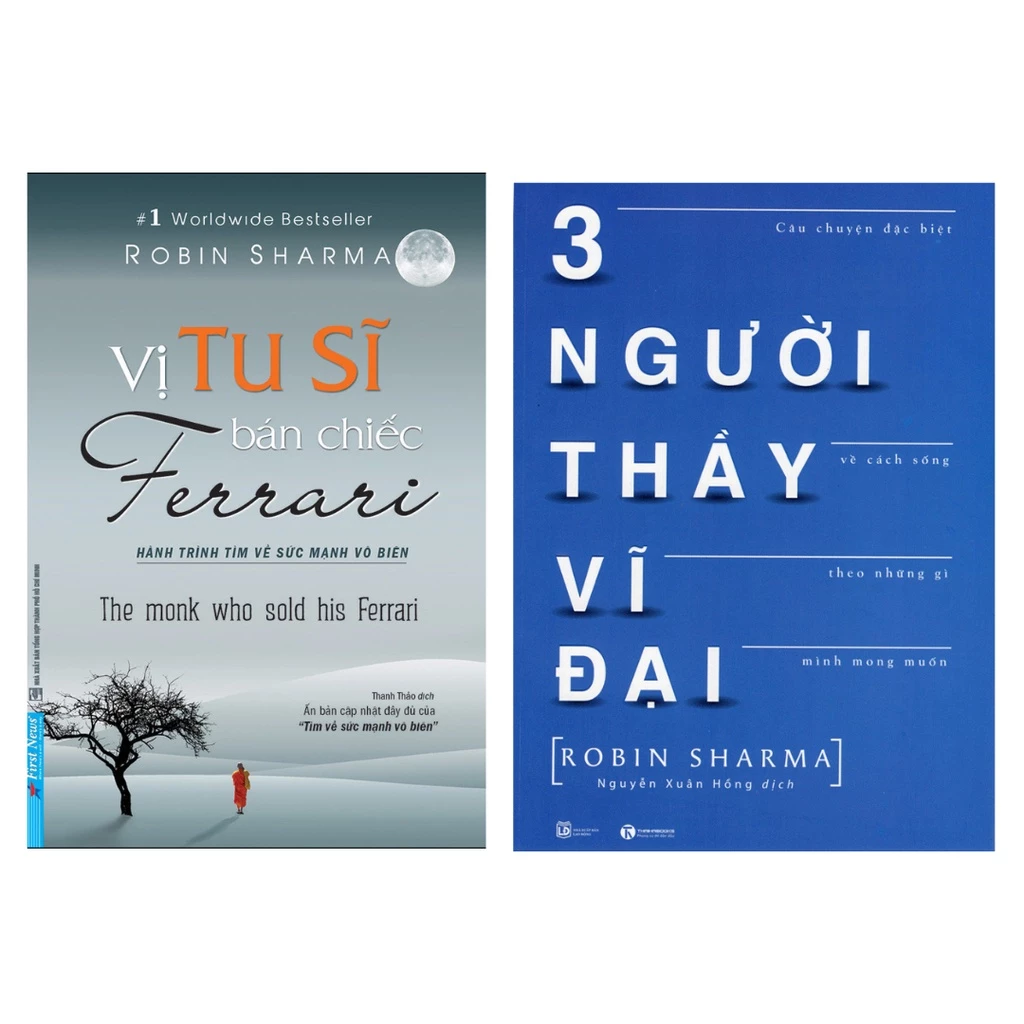 Sách Combo 2 Cuốn Của Robin Sharma: Vị Tu Sĩ Bán Chiếc Ferrari + Ba Người Thầy Vĩ Đại