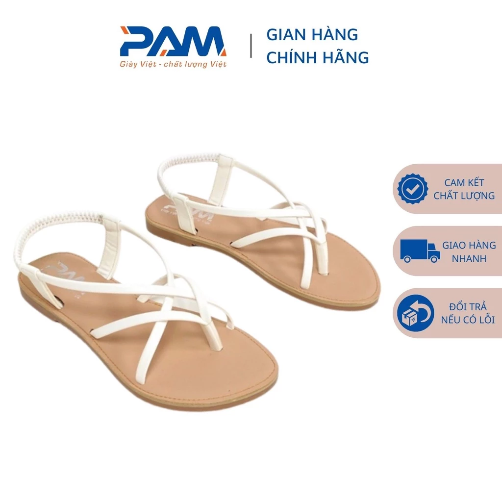 Giày Sandal Đế Bệt PAM Giày Việt - Chất Lượng Việt Quai Chéo Màu Sắc Trang Nhã Cao Cấp Êm Ái - SDBT901 - Size 35-39