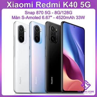 Điện thoại Xiaomi Redmi K40 5G ram 8G 128G - Snap 870 màn Amoled 6.67 inch