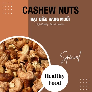 Hạt điều rang muối loại 1 nguyên vị hộp 500g, hạt điều Bình Phước chưa bóc vỏ lụa