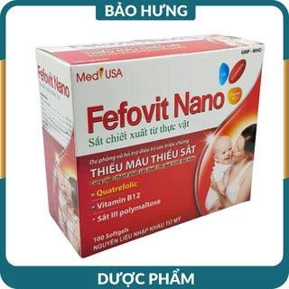 Viên uống FEROVIT NANO bổ sung Sắt, Axit Folic, vitamin B12 cho người thiếu máu, phụ nữ mang thai & cho con bú