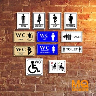 Các Mẫu Biển WC Thông Dụng -Biển Toilet Nam Nữ Gắn Nhà Vệ Sinh Tiện Lợi Không Cần Khoan Đục - MQ