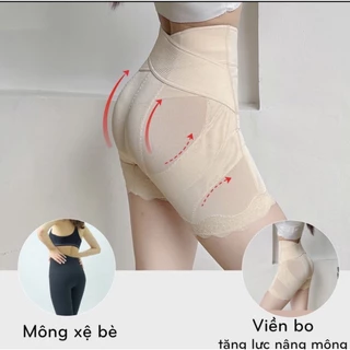 (Cạp chéo cao cấp) Quần gen bụng giảm mỡ cạp cao, siết eo chống cuộn,nâng mông chống xệ