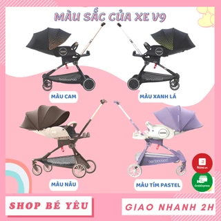 Xe đẩy gấp gọn 🌸 𝑭𝒓𝒆𝒆𝒔𝒉𝒊𝒑 🌸 Xe đẩy dạo chơi gấp gọn cho bé Baobaohao V9 XANH LÁ/ CAM/ NÂU/ TÍM/ XÁM/ ĐEN - V10 - V21