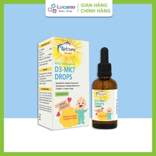 Siro Avisure D3  MK7 Drops  Bổ sung Vitamin d3 k2 canxi cho bé giúp xương răng chắc khỏe