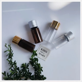 CHAI LỌ NHỰA NHỎ CHIẾT MỸ PHẨM 5ml / 10ml / 20ml / 30ml - Chai Trong suốt / Nâu nắp Xi vàng Bạc, xịt sương