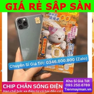 [FREESHIP] Chip chắn sóng điện từ, chắn bức xạ từ điện thoại, mèo thần tài 24k