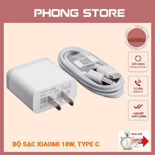 Bộ sạc nhanh xiaomi 18w QC 3.0 - type c, Sạc Xiaomi Redmi Note10, Redmi Note10 5G, Redmi9T, Redmi Note9