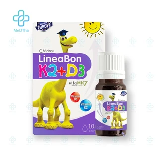 LineaBon Vitamin K2 D3 - Bổ Sung Vitamin D3, K2, Hấp Thu Canxi, Tăng Chiều Cao Cho Bé, Còi Xương - Lọ 10ml [Chính hãng]