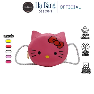 Túi đeo chéo mini cho bé trai bé gái Hạ Băng Designs, túi xách mini trẻ em đựng tiền điện thoại - Mèo Kitty
