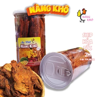 Khô bò miếng loại ngon vị Tứ Xuyên ( Thơm ngon - đậm vị ) | hũ pet 300gr | Nàng Khô