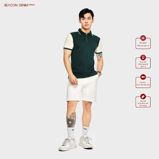 Áo Polo Nam Phối Thân Vải Cotton Poly Nam Tính, Năng Động, Trẻ Trung Và Thanh Lịch Mã AOPL14 BEACON DENIM