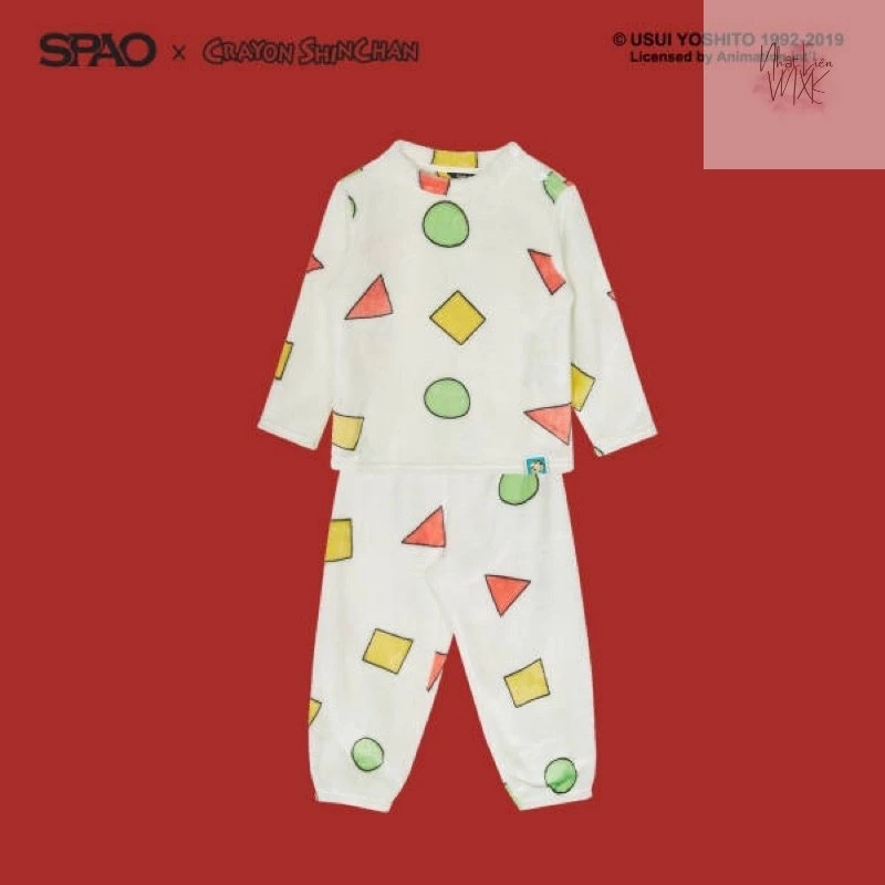 Bộ Quần Áo Pijama Nỉ Băng Lông Cổ Tròn SPAO Cho Bé Hàng Xuất Hàn Xịn Chất Cao Cấp Mềm Mịn Hoạ Tiết Dễ Thương Nhẹ Trắng