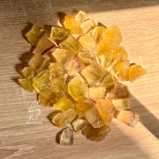 Đá thô Yellow Fluorite Brazil đẹp, sưu tầm, làm handmade, reiki, thanh tẩy, thiền định