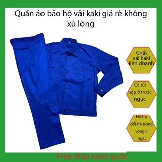 Quần áo công nhân nam nữ đồ bảo hộ lao động màu xanh giá siêu rẻ DN08 -Nsafe