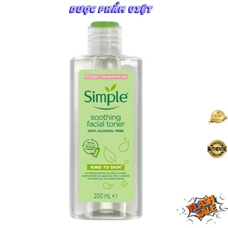 TONER SIMPLE SOOTHING FACIAL CHO DA NHẠY CẢM VÀ DA DỄ NỔI MỤN 200ml - Toner simple