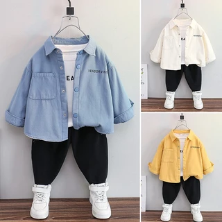 áo sơ mi hai lớp cho bé mặc tết, áo dài tay cổ bẻ 2 lớp mùa đông cho bé 6 đến 28kg sumo kids